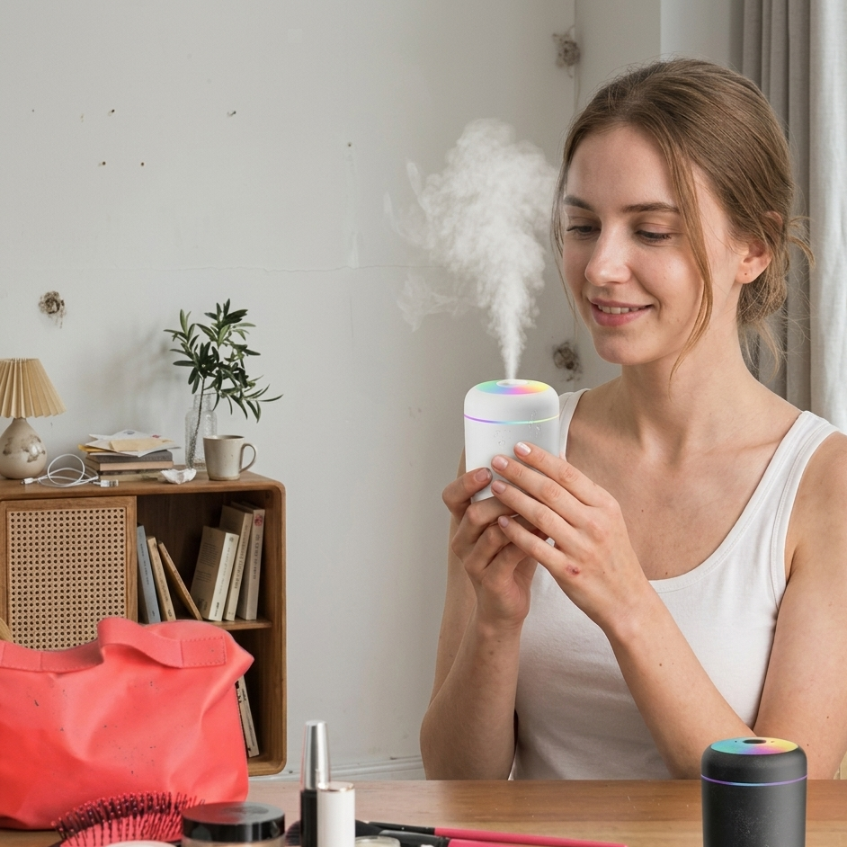 Mini Air Humidifier & Aroma Diffuser